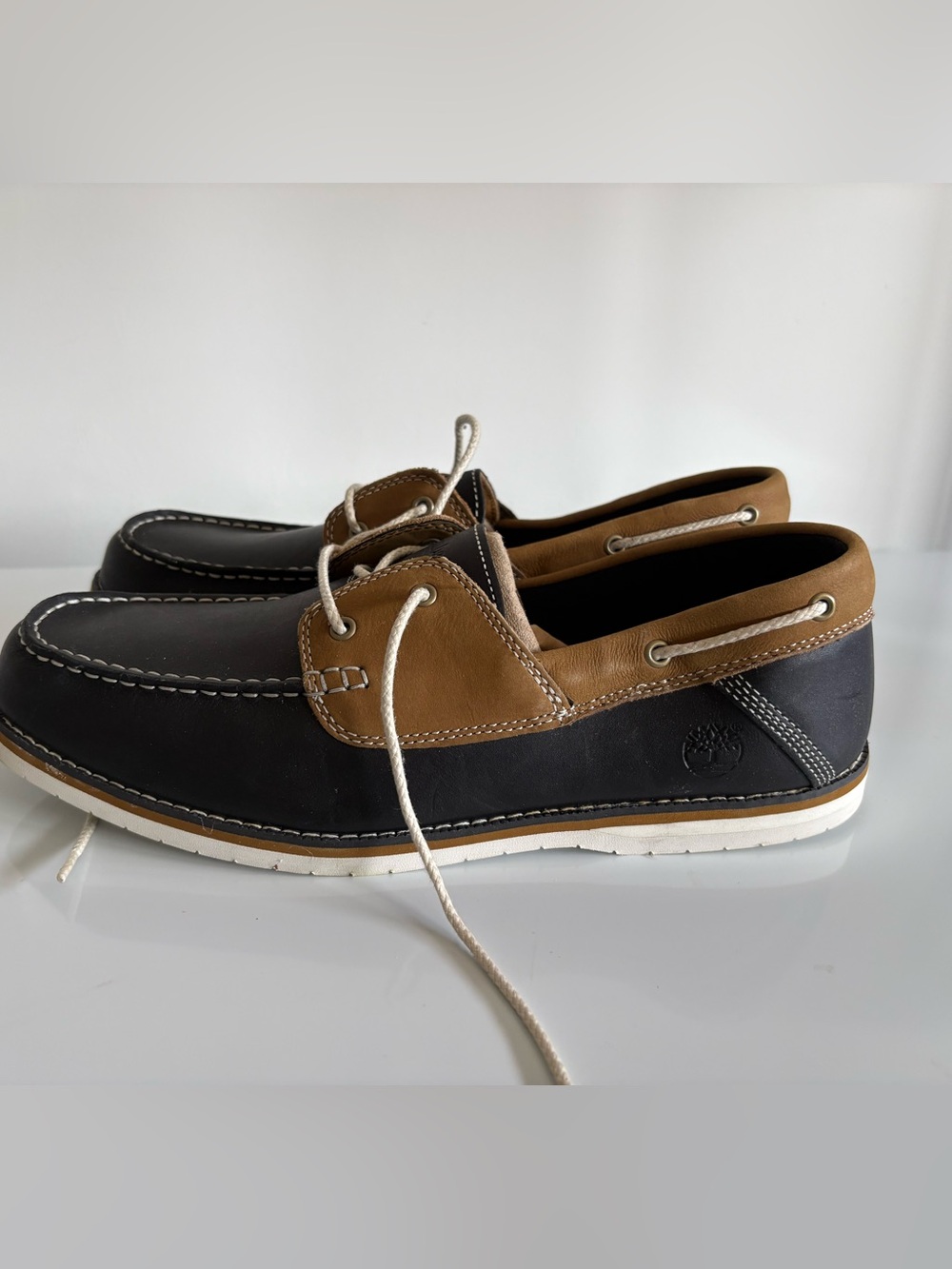 Timberland Bluffton 2 Eye Boat Shoes black Tan Size US-11.5 Style:9415B Men